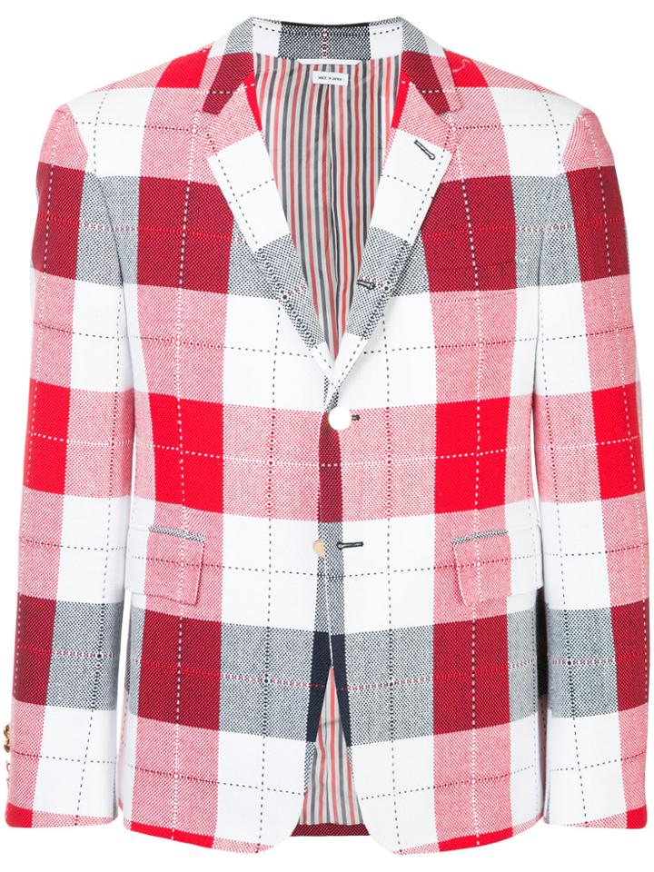 Thom Browne Classic Single Breasted Sport Coat In Large Buffalo Check