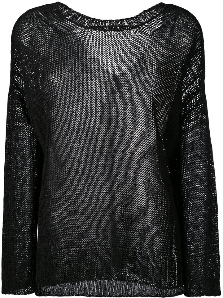 P.a.r.o.s.h. - 'brik' Sweater - Women - Linen/flax/polyamide - Xs, Black, Linen/flax/polyamide
