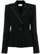 Mugler Embellished Lapel Blazer - Black