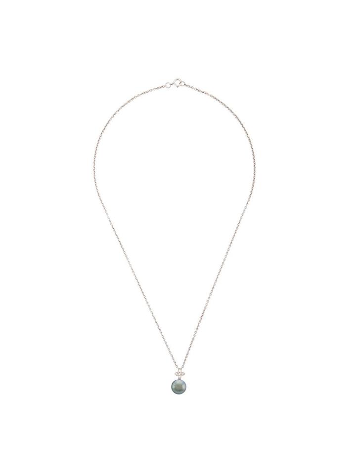 Loree Rodkin 18kt Gold Tahitian Black Pearl Necklace - Grey