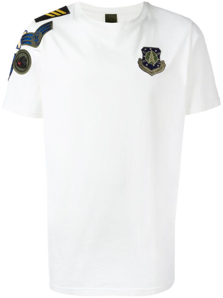 Mr & Mrs Italy Embroidered Logo T-shirt, Men's, Size: Medium, White, Cotton