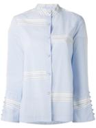 Derek Lam 10 Crosby - Bell Sleeve Button-down Shirt - Women - Cotton - 6, Women's, Blue, Cotton