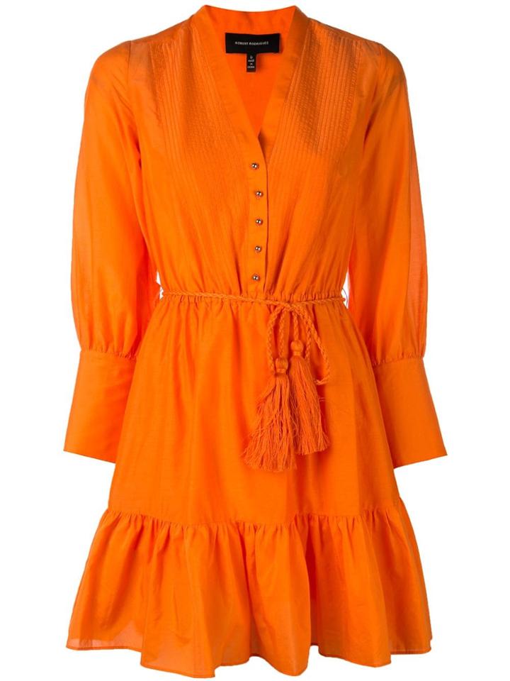 Robert Rodriguez Studio Tiered Flared Dress - Orange