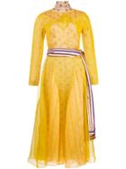 Fendi Layered Mongram Print Dress - Yellow