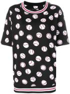 Love Moschino Baseball Print Sweatshirt - Black