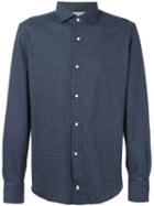 Eleventy Plaid Longsleeved Shirt, Men's, Size: 40, Blue, Cotton