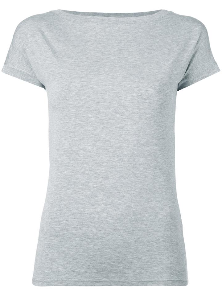 Eleventy - Round Neck T-shirt - Women - Spandex/elastane/modal - M, Grey, Spandex/elastane/modal