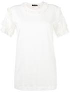 Lace Sleeve T-shirt - Women - Cotton/polyamide/modal - 42, White, Cotton/polyamide/modal, Dolce & Gabbana
