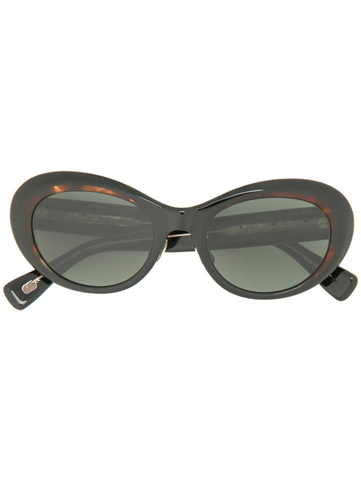 Eyevan7285 Rounded Cat Eye Frame Sunglasses - Brown