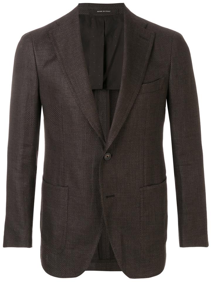 Tagliatore Woven Blazer - Brown