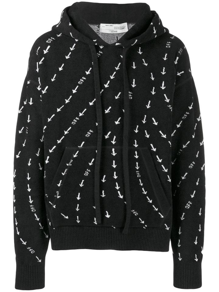 Off-white Arrow Print Hoodie - Black