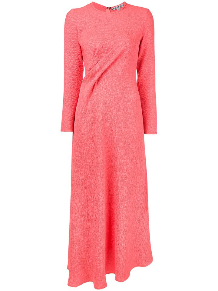 Edeline Lee Twist Front Dress, Women's, Size: 8, Pink/purple, Polyester/spandex/elastane
