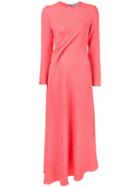 Edeline Lee Twist Front Dress, Women's, Size: 8, Pink/purple, Polyester/spandex/elastane