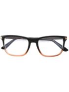 Tom Ford Eyewear Soft Square Frame Glasses, Black, Acetate/metal (other)