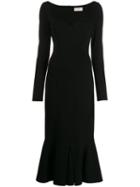 Sara Battaglia Long Mermaid Dress - Black