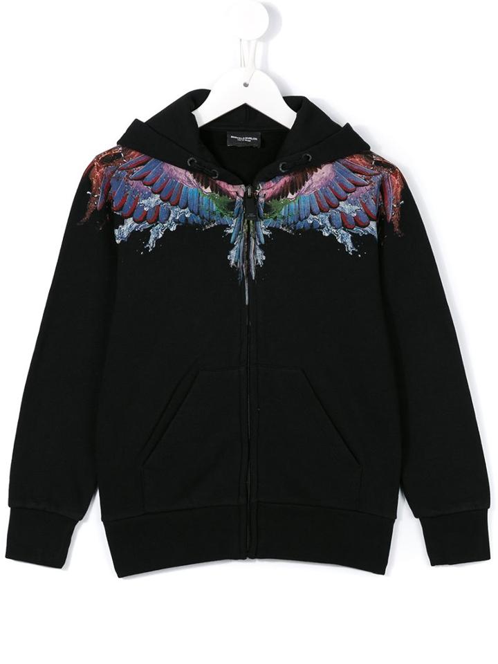 Marcelo Burlon County Of Milan Kids Wing Print Zip Hoodie