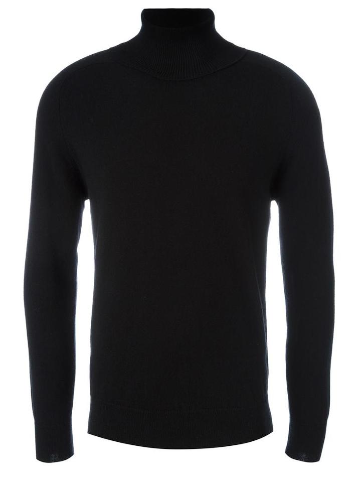 Ami Alexandre Mattiussi Turtleneck Sweater, Men's, Size: Xxl, Black, Cashmere/wool