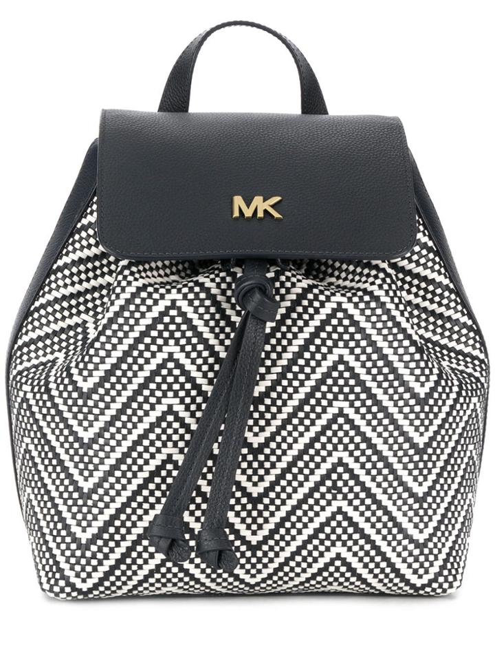 Michael Kors Woven-effect Backpack - Blue