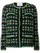 20:52 Patterned Fitted Jacket - Green