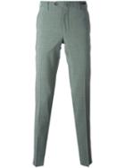 Pt01 Off Centre Button Chinos, Men's, Size: 52, Green, Polyester/virgin Wool/spandex/elastane