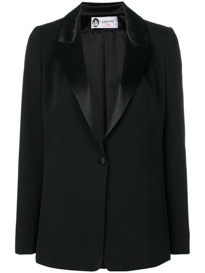 Lanvin Silk Lapel Blazer - Black
