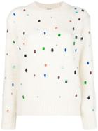 Kenzo Gemstones Embellished Sweater - White
