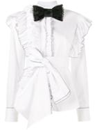 Preen By Thornton Bregazzi - Morgana Ruffle Shirt - Women - Cotton - Xs, White, Cotton