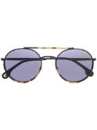 Carrera Tortoiseshell-effect Round Frame Sunglasses - Black