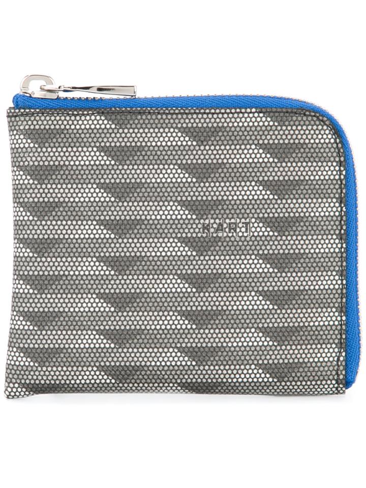 K/a/r/t Printed Zipped Purse - Grey