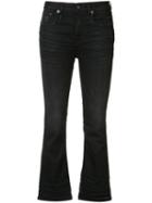 R13 Cropped Jeans, Women's, Size: 28, Black, Cotton/elastodiene/polyester