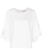 Iro Oversized Ruffle Sleeve T-shirt - White