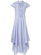 Teija Tie Neck Wide Asymmetric Dress - Blue