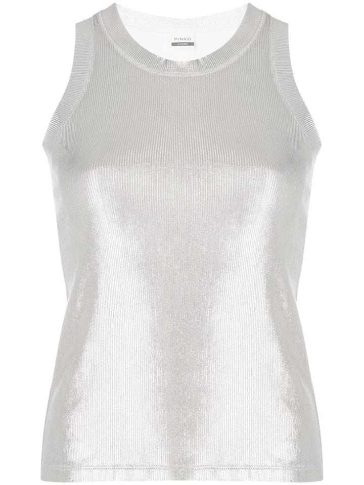 Pinko Ribbed Tank Top - Gold