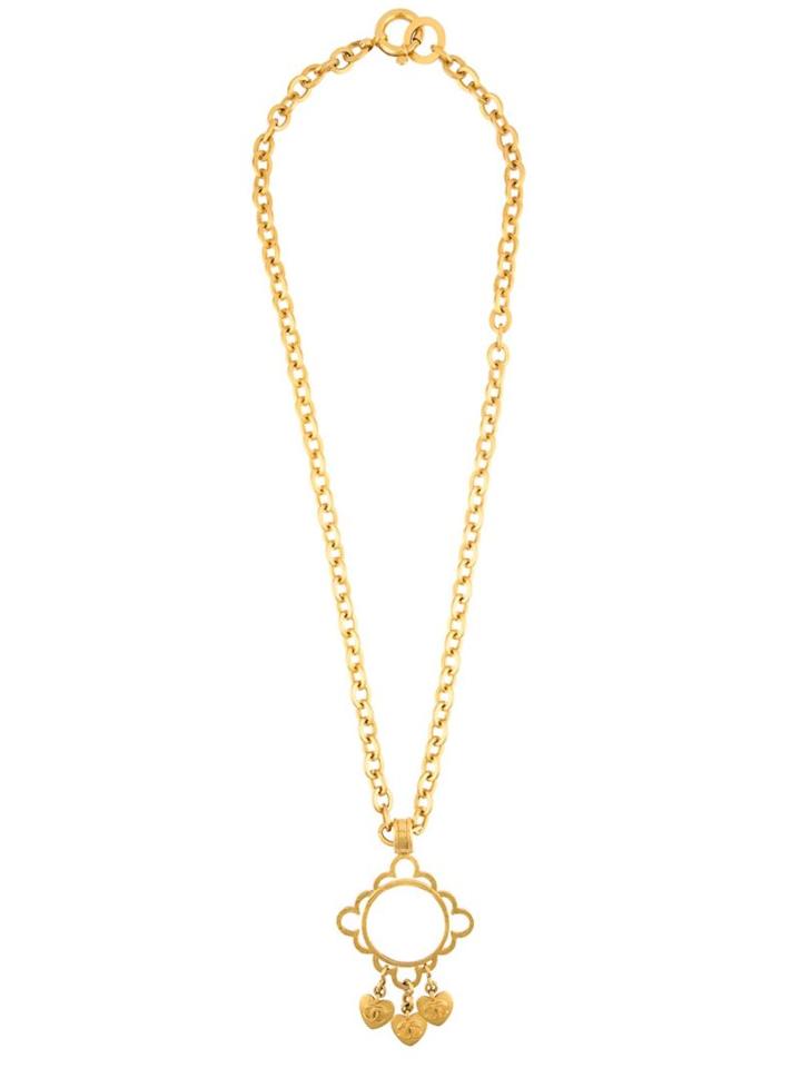 Chanel Vintage Magnifying Glass Pendant Necklace
