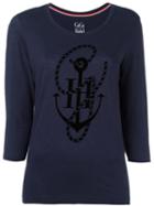 Tommy Hilfiger Tommy X Gigi Hadid Anchor Print Fine Knit Jumper, Women's, Size: Small, Blue, Cotton