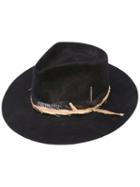 Nick Fouquet - Side Bow Fedora Hat - Women - Leather/silk Satin/wool Felt - 56, Brown, Leather/silk Satin/wool Felt