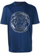 Versace - Medusa Logo T-shirt - Men - Cotton - M, Blue, Cotton