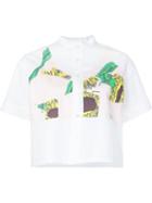 Julien David Sunflower Print Shirt, Women's, Size: Xs, White, Cotton