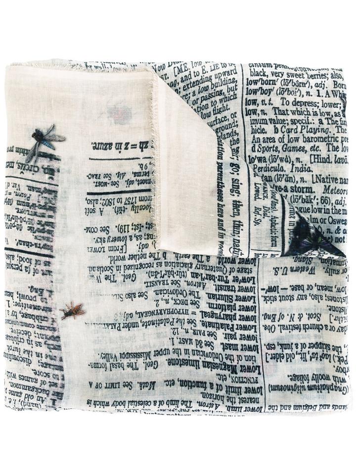 Faliero Sarti Butterfly 140x170cm Scarf, Adult Unisex, Silk/modal