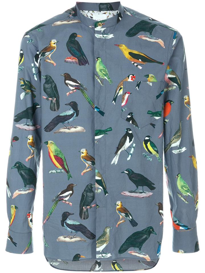 Paul Smith Birds Print Shirt - Grey
