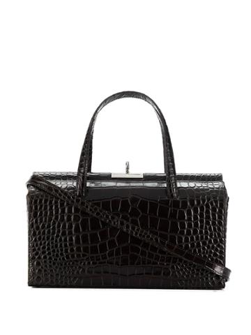 Gu De Croc Effect Tote Bag - Brown