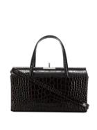 Gu De Croc Effect Tote Bag - Brown