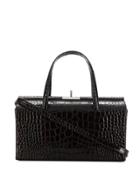 Gu De Croc Effect Tote Bag - Brown