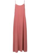 Fine Edge Long Loose Dress - Pink & Purple