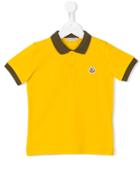 Moncler Kids Colour Block Polo Shirt, Boy's, Size: 8 Yrs, Yellow/orange
