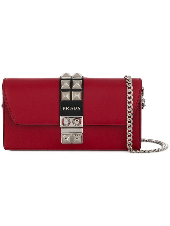 Prada Elektra Studded Mini Bag - Red