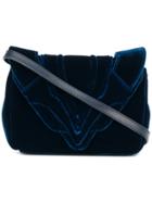 Elena Ghisellini Carved Shoulder Bag - Blue