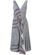 Derek Lam 10 Crosby - Embroidered Flared Dress - Women - Silk - 2, Black, Silk