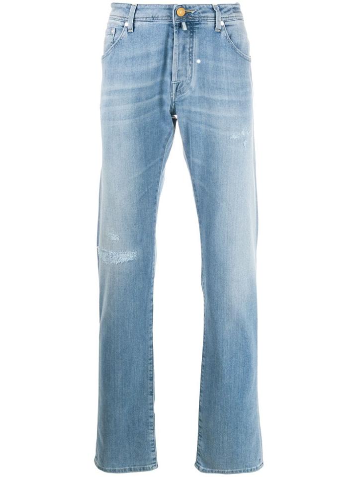 Jacob Cohen Faded Distressed Jeans - Blue