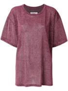 Mm6 Maison Margiela Glitter-effect T-shirt - Pink & Purple